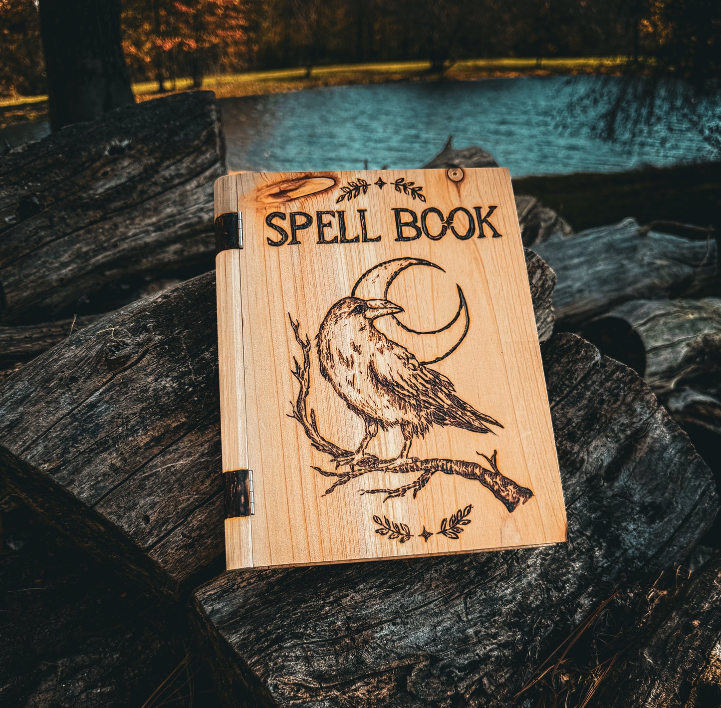 Witchy wood burned keepsake box
