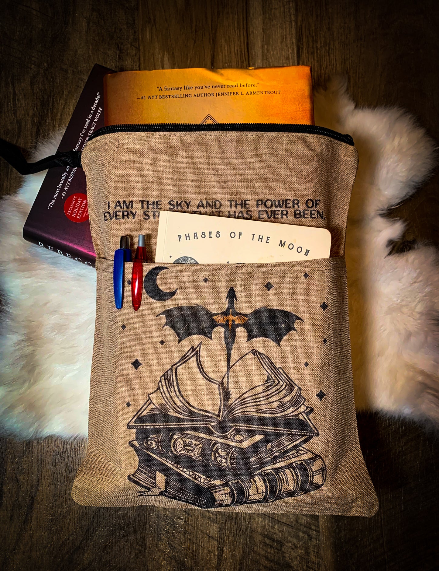 Iron flame and fourth wing inspired book sleeve