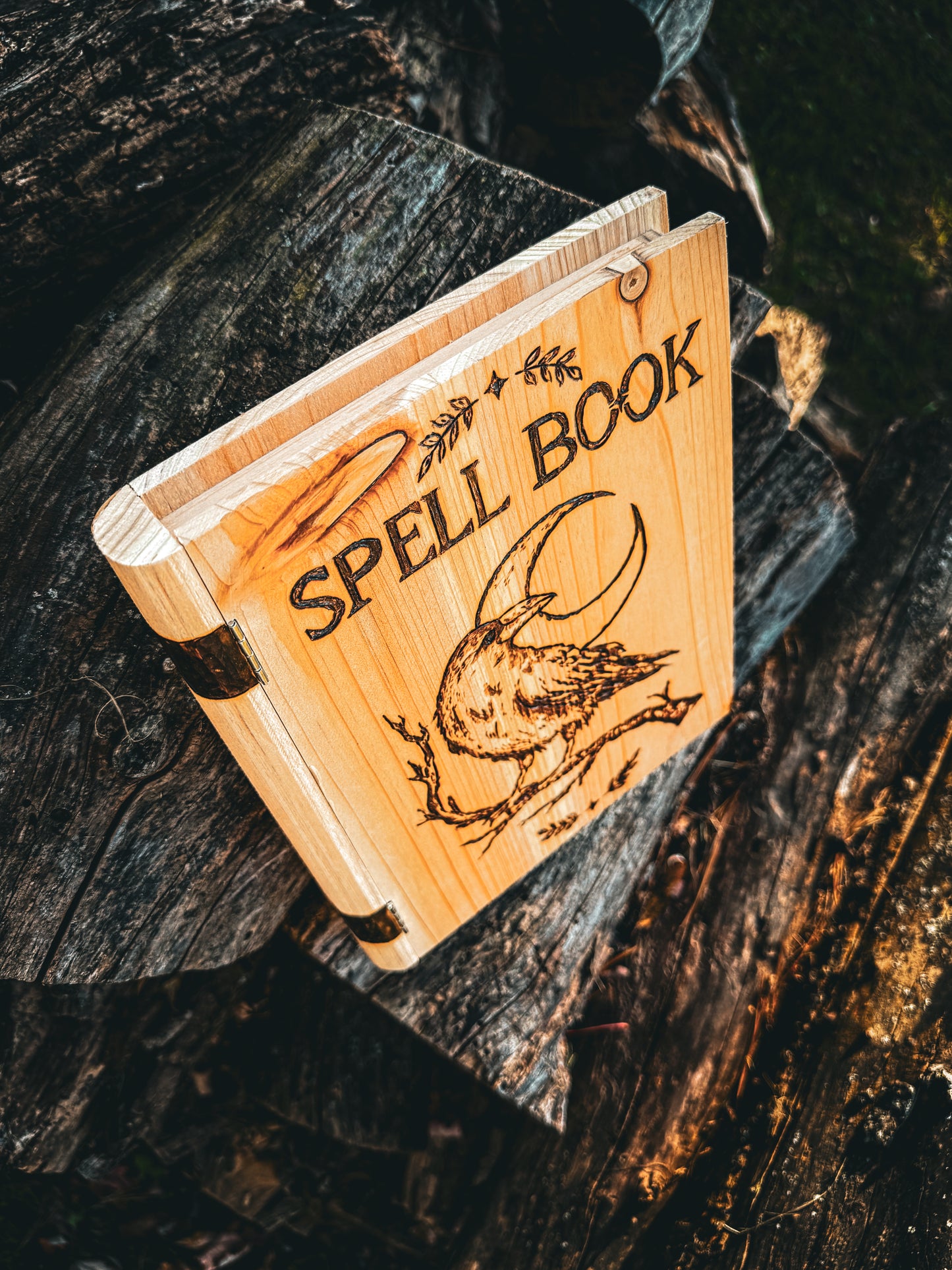 Witchy wood burned keepsake box