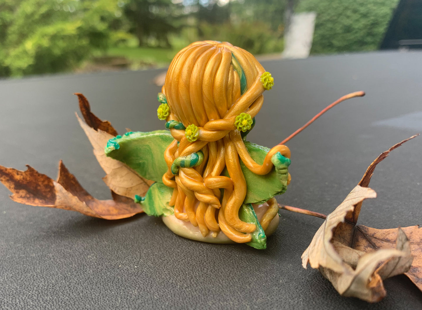 Clay woodland fairy figurine