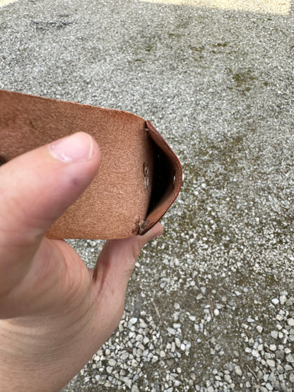 Hand made leather pocket knife sheath