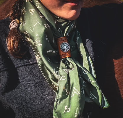 Leather scarf slides