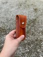 Hand made leather pocket knife sheath