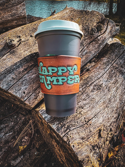 Leather cup sleeve