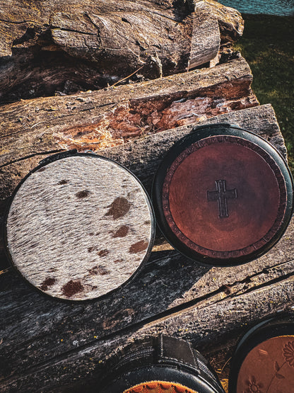 Tooled top travel jewelry box