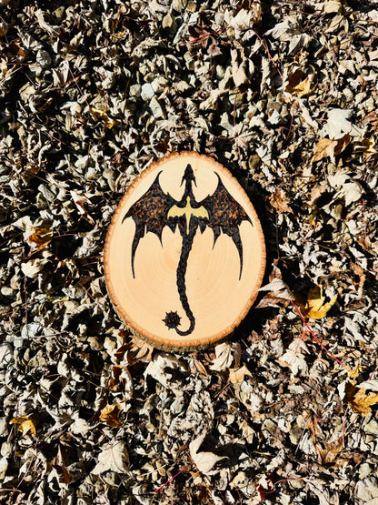 Fourth Wing inspired wood plaque