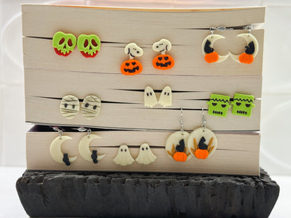 Poly clay Halloween earrings
